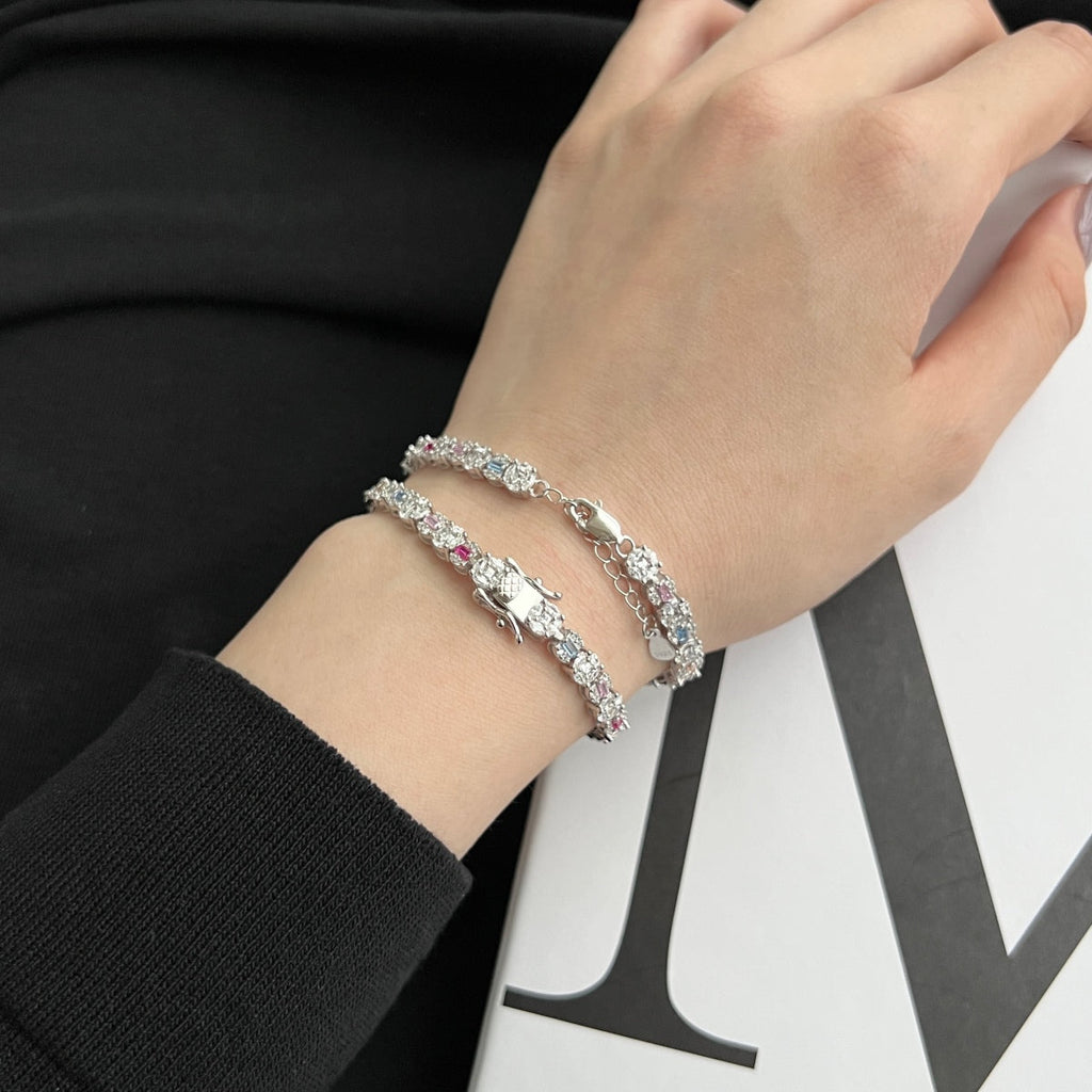 [Clover Jewelry]Funkelndes Radiant Multi-Cut Alltagsarmband