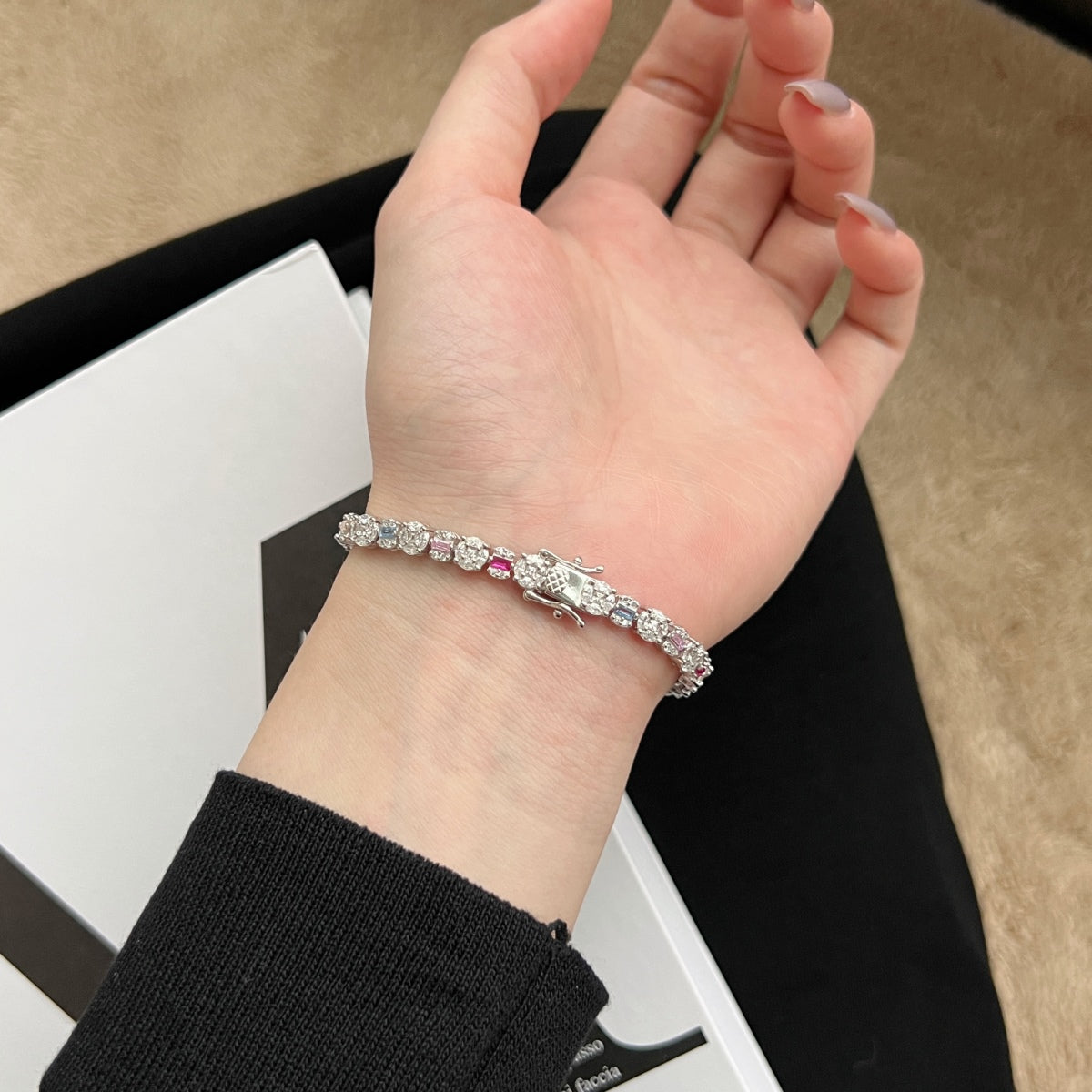 [Clover Jewelry]Funkelndes Radiant Multi-Cut Alltagsarmband
