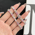 [Clover Schmuck]Verziertes funkelndes Party-Armband mit Rundschliff