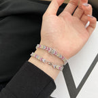[Clover Schmuck]Verziertes funkelndes Party-Armband mit Rundschliff