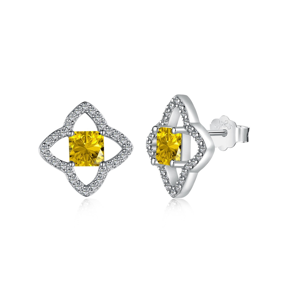 [Clover Jewelry]Elegante sternförmige Ohrringe mit Prinzessinnenschliff für den Alltag