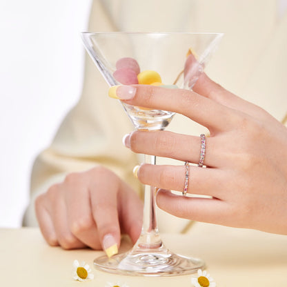 [Clover Jewelery]Dainty Ebullient Round Cut Daily Ring