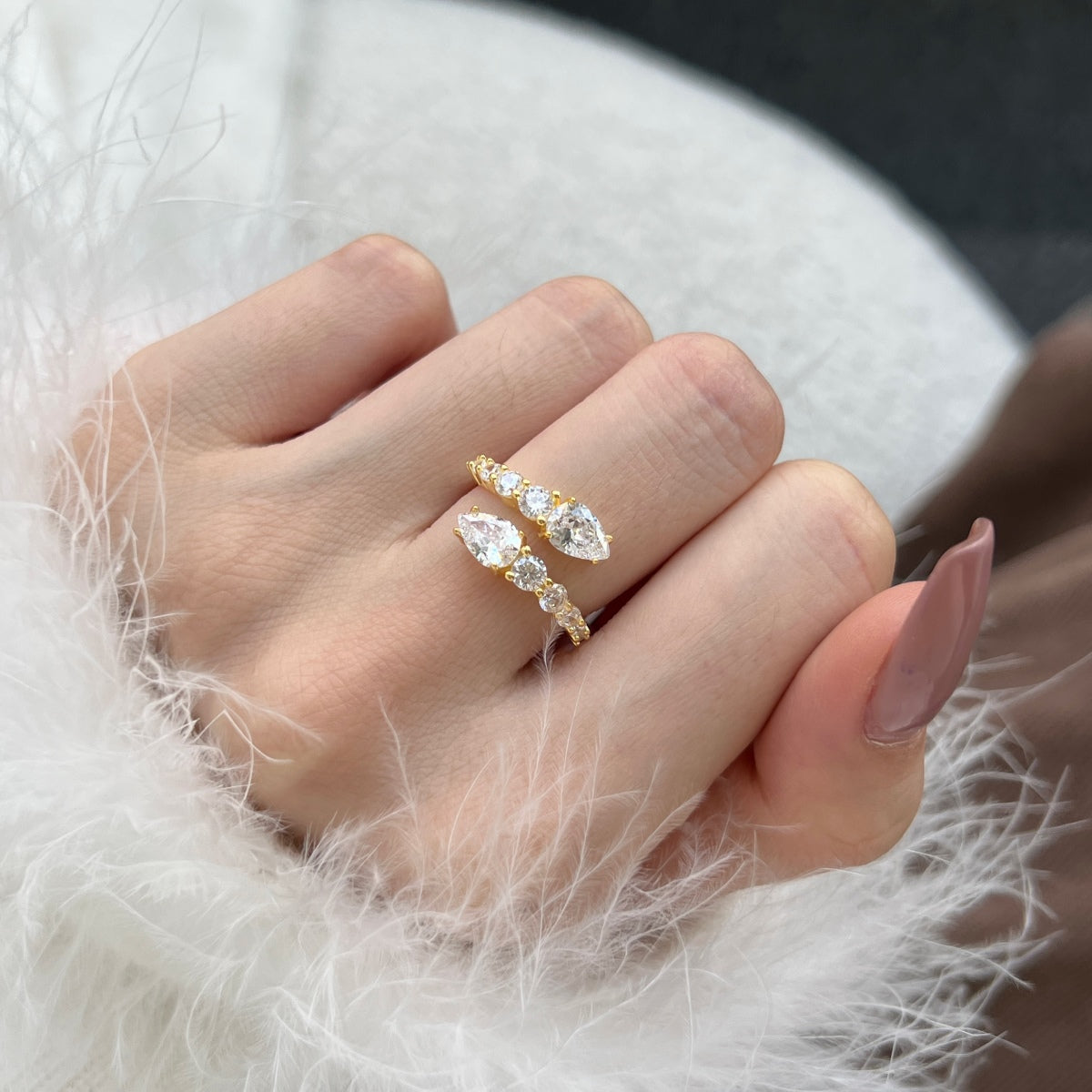 [Clover Jewelry]Zarter, lebhafter Ring in Schlangenform für den Alltag
