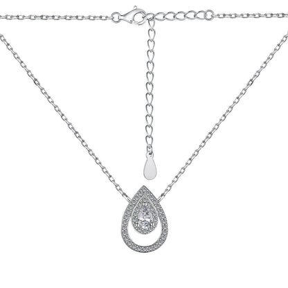 [Clover Jewelery]Sparkling Pear Cut Necklace