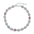 [Clover Jewelry]0.25 Carat Radiant Water Drop Shape Daily Bracelet