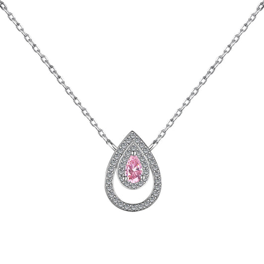 [Clover Jewelery]Sparkling Pear Cut Necklace
