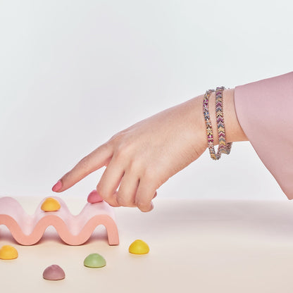 [Clover Jewelery]Ornate Sparkling Round Cut Party Bracelet