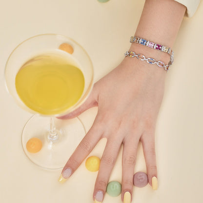 [Clover Jewelery]Delicate Colorful Multi Cut Party Bracelet