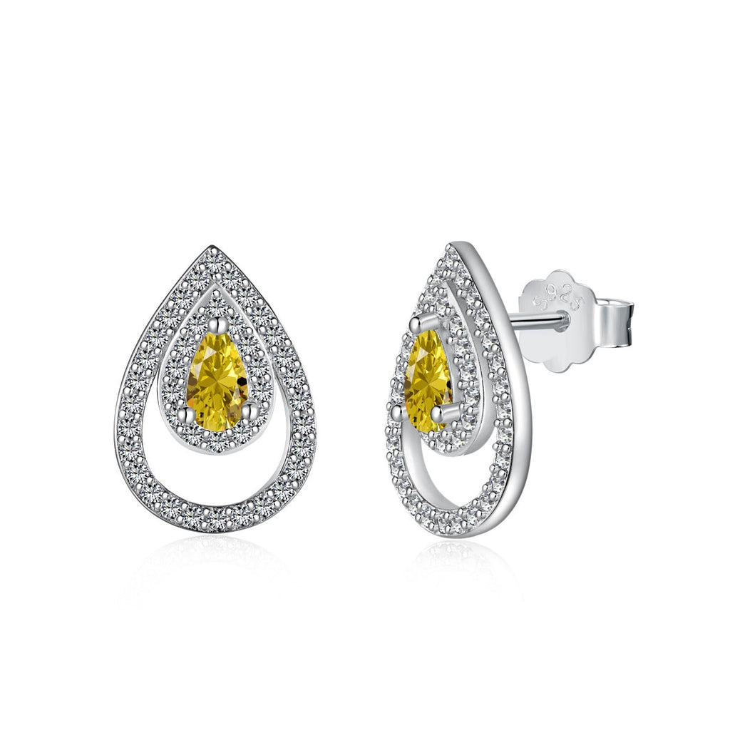 [Clover Jewelry]Funkelnde filigrane Ohrringe in Tropfenform für jeden Tag