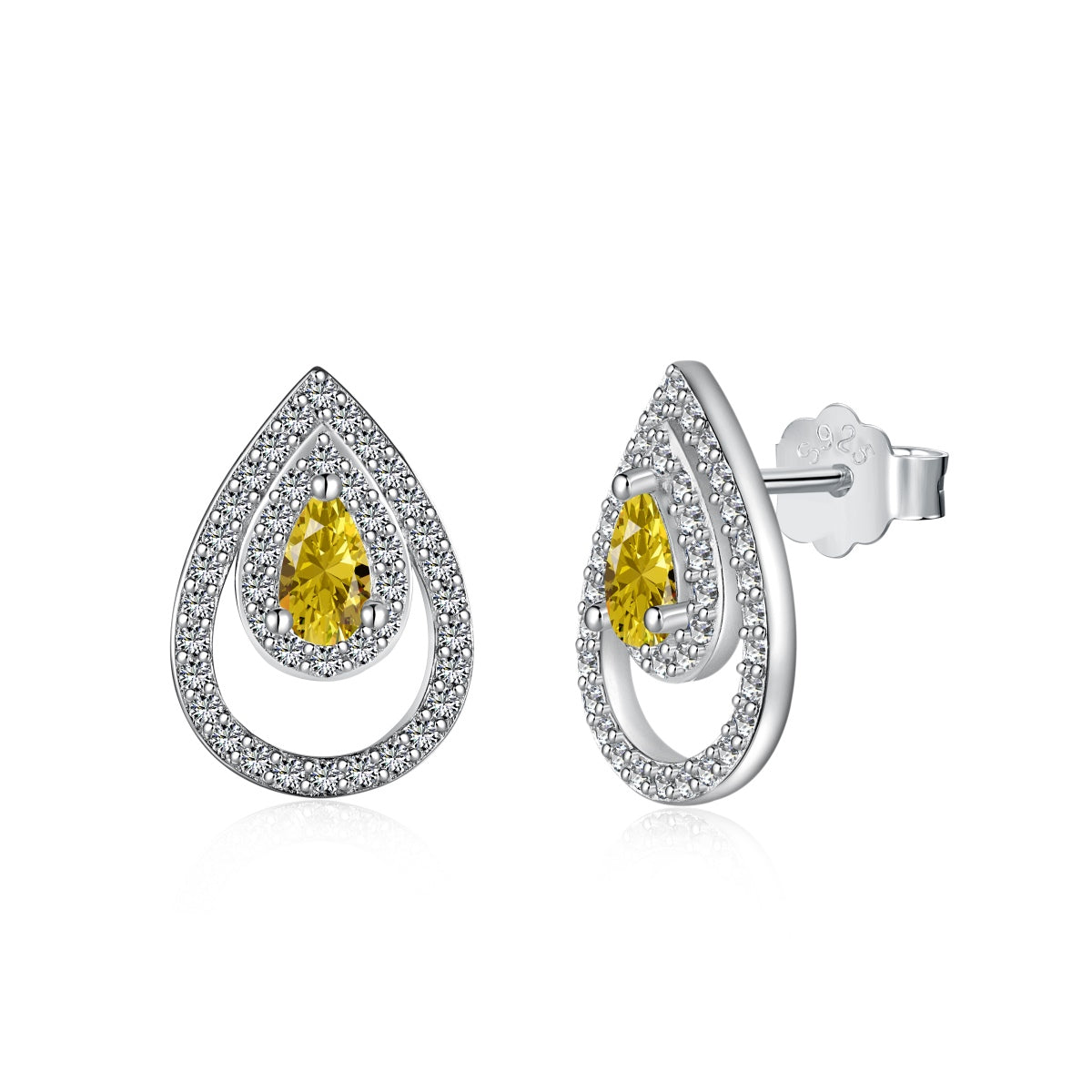 [Clover Jewelry]Funkelnde filigrane Ohrringe in Tropfenform für jeden Tag