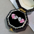 [Clover Jewelry]Funkelnde elegante Ohrringe mit herzförmigem Schliff für Liebende