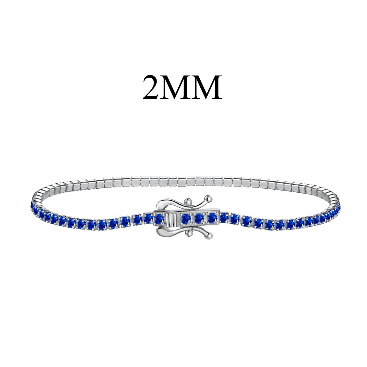 [Clover Jewelry]Strahlendes, farbenfrohes, rund geschliffenes Party-Armband