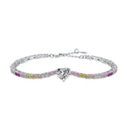 [Clover Jewelry]Delicate Romantic Heart Shape Lover Bracelet