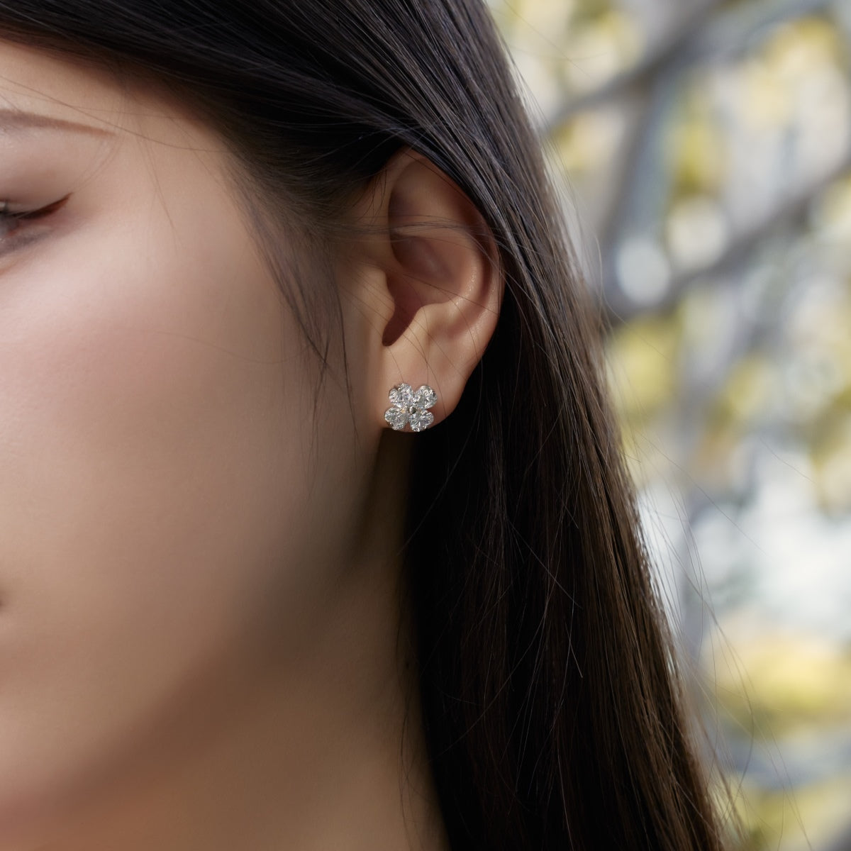[Clover Jewelry]四つ葉のクローバー ボールピアス