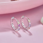 [Clover Jewelry]Funkelnde Bunte Ohrringe mit Rundschliff