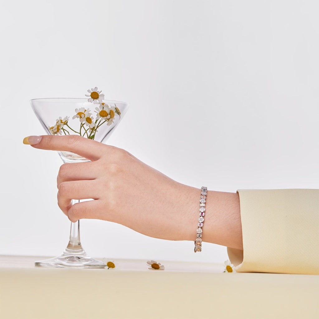 [Clover Jewelry]Funkelndes Radiant Multi-Cut Alltagsarmband