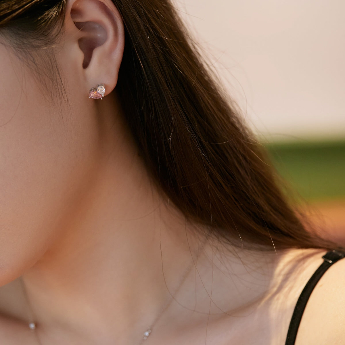 [Clover Jewelry]Funkelnde elegante Ohrringe mit herzförmigem Schliff für Liebende