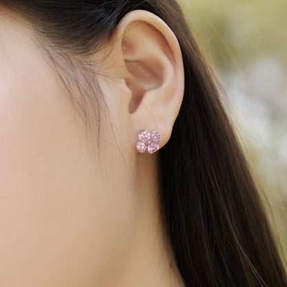 [Clover Jewelery]Four-Leaf Clover Ball Earrings