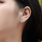 [Clover Jewelry]四つ葉のクローバー八芒星ピアス