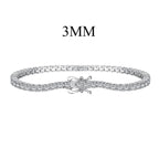 [Clover Jewelry]Zierliches bezauberndes Tennisarmband mit runden Steinen