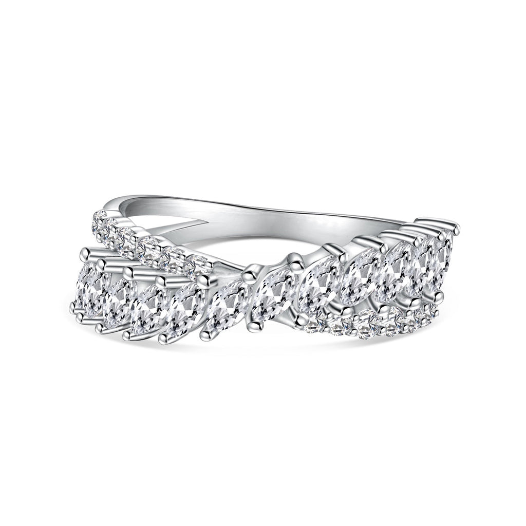 [Clover Jewelry]Einzigartiger bunter Marquiseschliff-Ring für jeden Tag