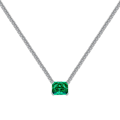 [Clover Jewelery]4.0 Carat Elegant Radiant Cut Necklace