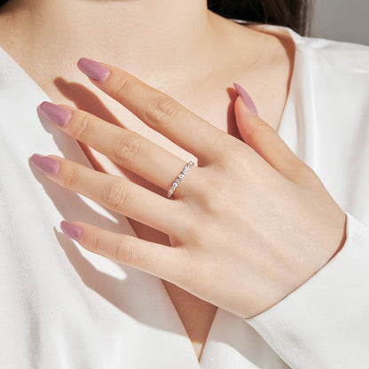 [Clover Jewelery]Sparkling Vibrant Round Shape Daily Ring