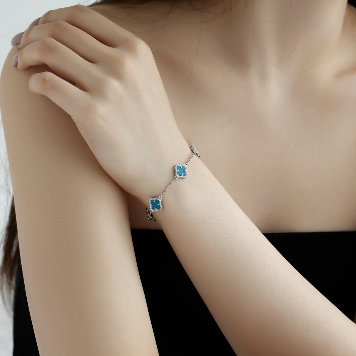 [Clover Jewelery]Four-Leaf Clover Exquisite Bracelet