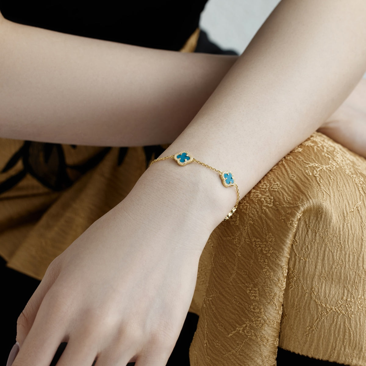 [Clover Jewelery]Four-Leaf Clover Exquisite Bracelet