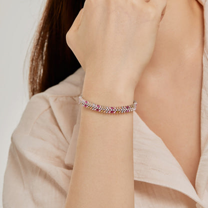 [Clover Jewelery]Dainty Radiant Emerald Cut Daily Bracelet