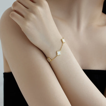 [Clover Jewelery]Four-Leaf Clover Exquisite Bracelet