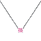 [Clover Jewelry]4.0 Carat Elegant Radiant Cut Necklace