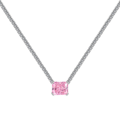 [Clover Jewelery]4.0 Carat Elegant Radiant Cut Necklace