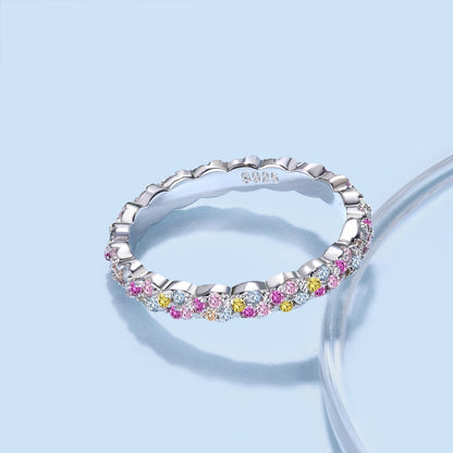 [Clover Jewelery]Dainty Ebullient Round Cut Daily Ring
