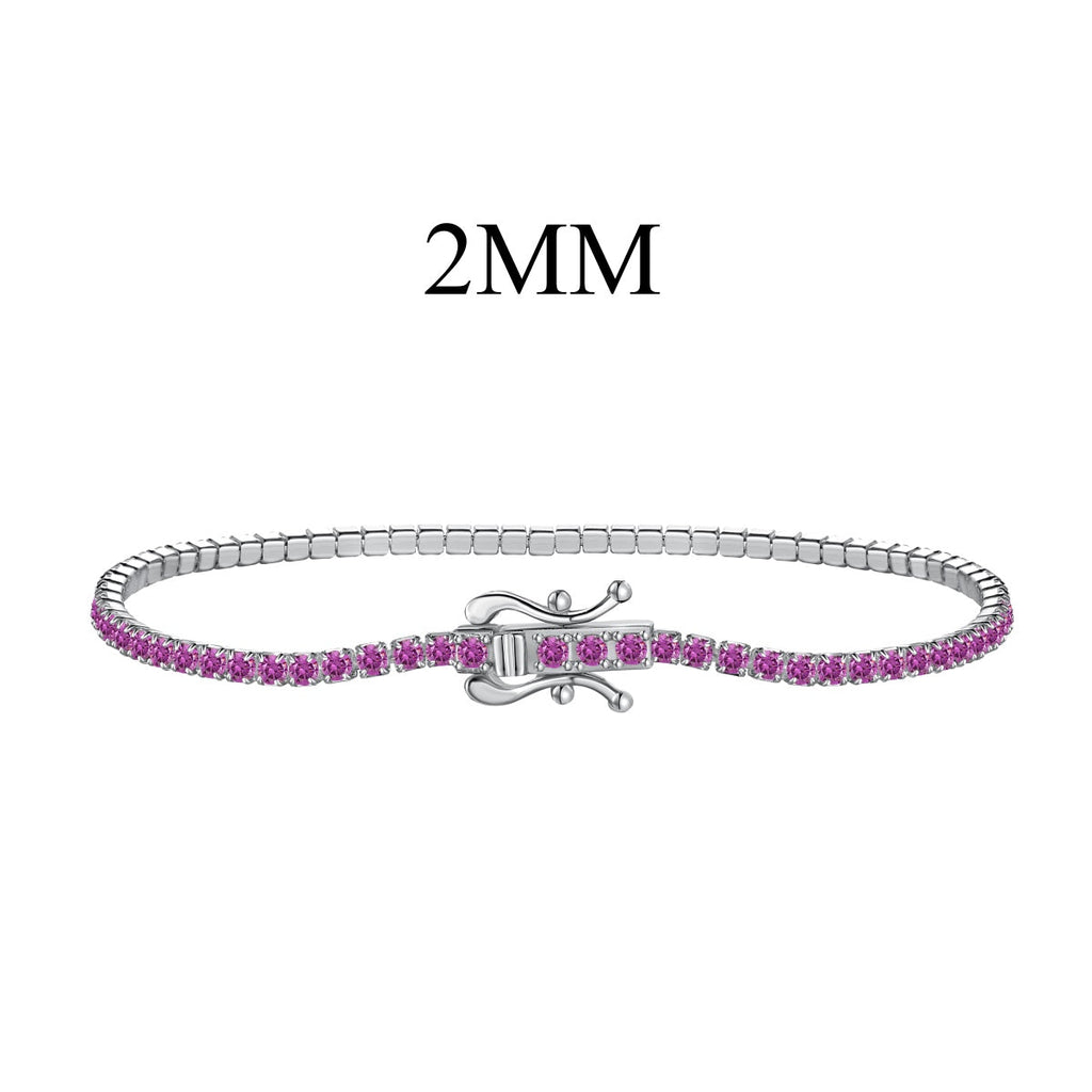 [Clover Jewelry]Strahlendes, farbenfrohes, rund geschliffenes Party-Armband