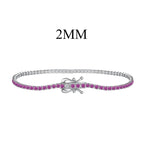 [Clover Jewelry]Strahlendes, farbenfrohes, rund geschliffenes Party-Armband