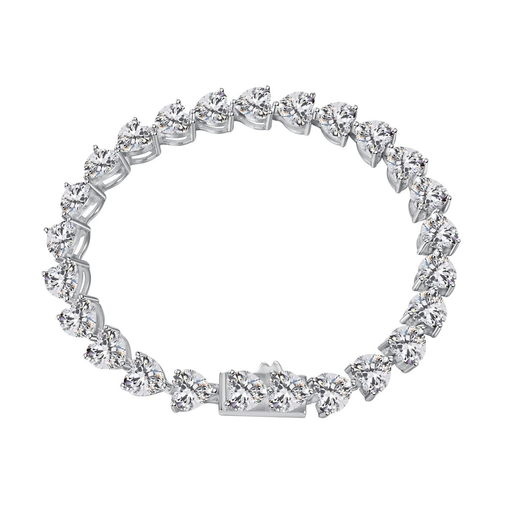 [Clover Jewelry]0.75 Karat Elegantes romantisches Herzform Liebhaber Armband
