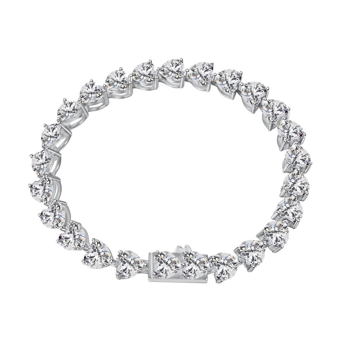 [Clover Jewelry]0.75 Karat Elegantes romantisches Herzform Liebhaber Armband