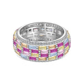 [Clover Jewelry]Strahlender Farbenfroher Radiant-Cut Alltagsring
