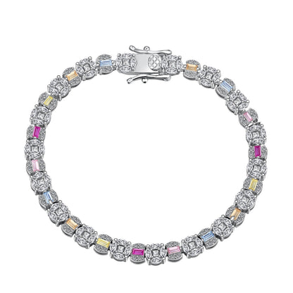 [Clover Jewelery]Dazzling Radiant Multi Cut Daily Bracelet