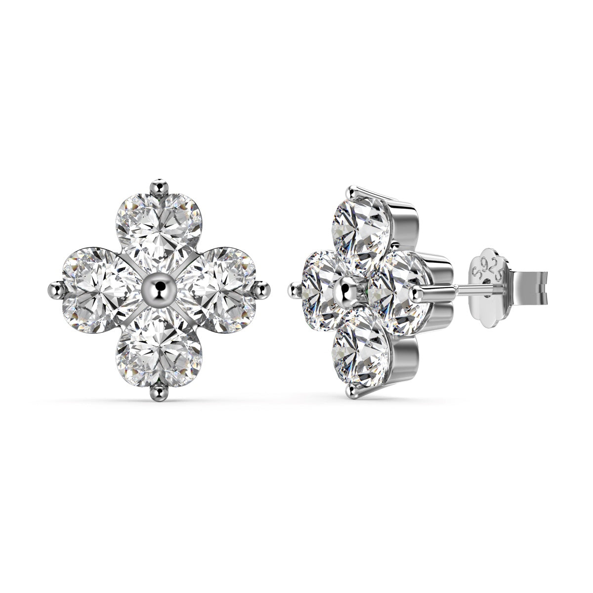[Clover Jewelry]四つ葉のクローバー ボールピアス