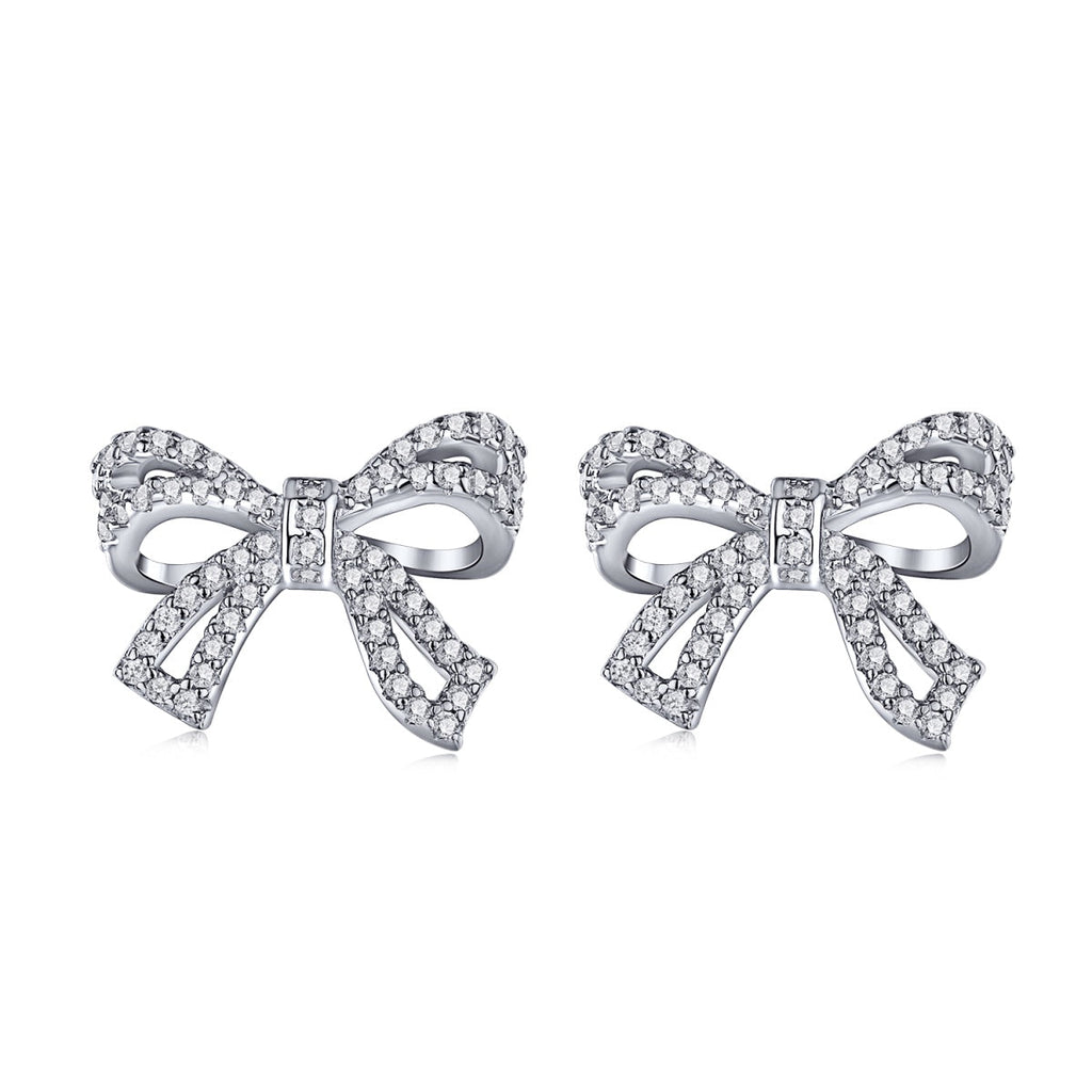 [Clover Jewelry]華奢なリボン型ピアス