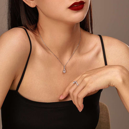 [Clover Jewelery]Delicate Water Drop Shape Fashion Necklace