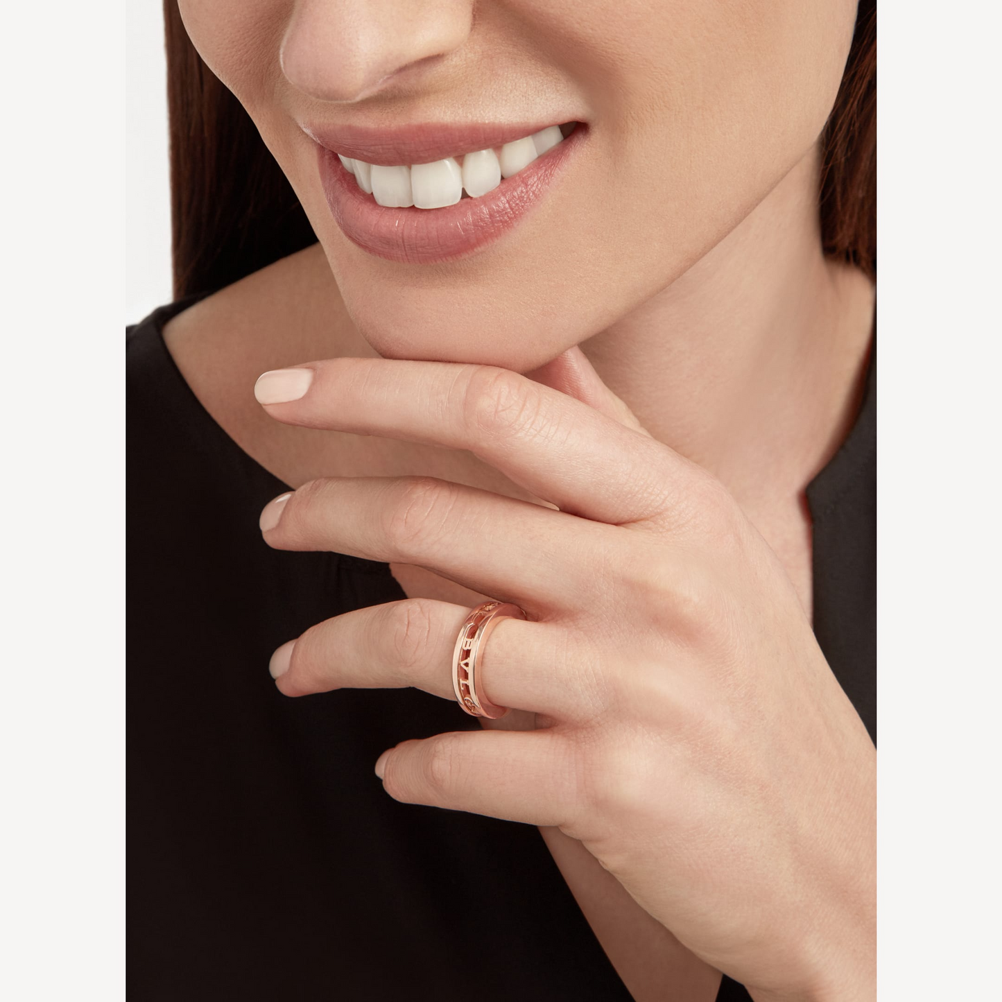 [Clover Jewelery]ZERO 1 ONE-BAND WITH OPENWORK LOGO SPIRAL RING