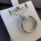 [Clover Jewelry]JUSTE NECKLACE SILVER DIAMONDS