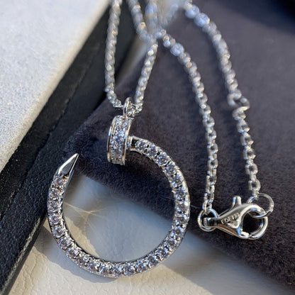 [Clover Jewelery]JUSTE NECKLACE SILVER DIAMONDS