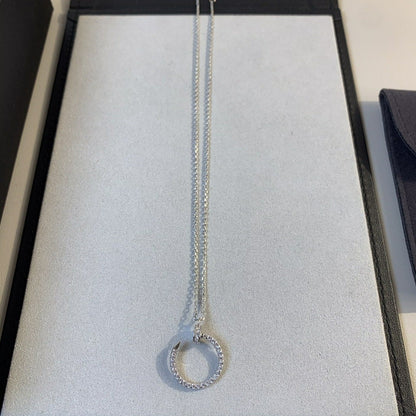 [Clover Jewelery]JUSTE NECKLACE SILVER DIAMONDS