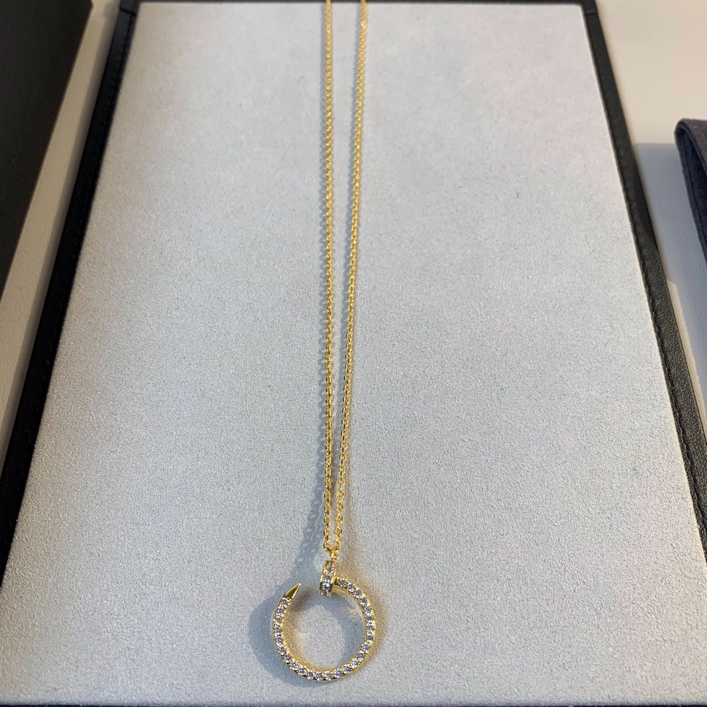 [Clover Jewelry]JUSTE NECKLACE GOLD DIAMONDS
