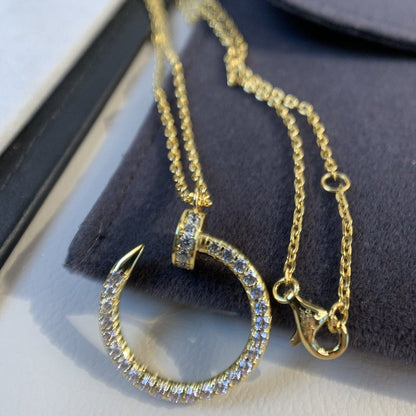 [Clover Jewelery]JUSTE NECKLACE GOLD DIAMONDS