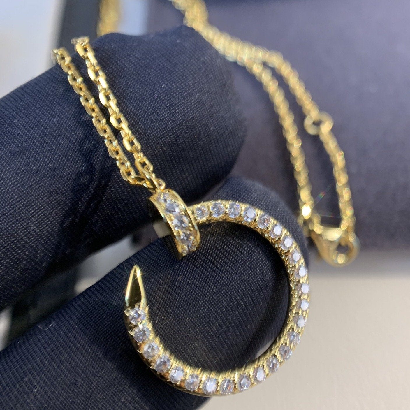 [Clover Jewelry]JUSTE NECKLACE GOLD DIAMONDS